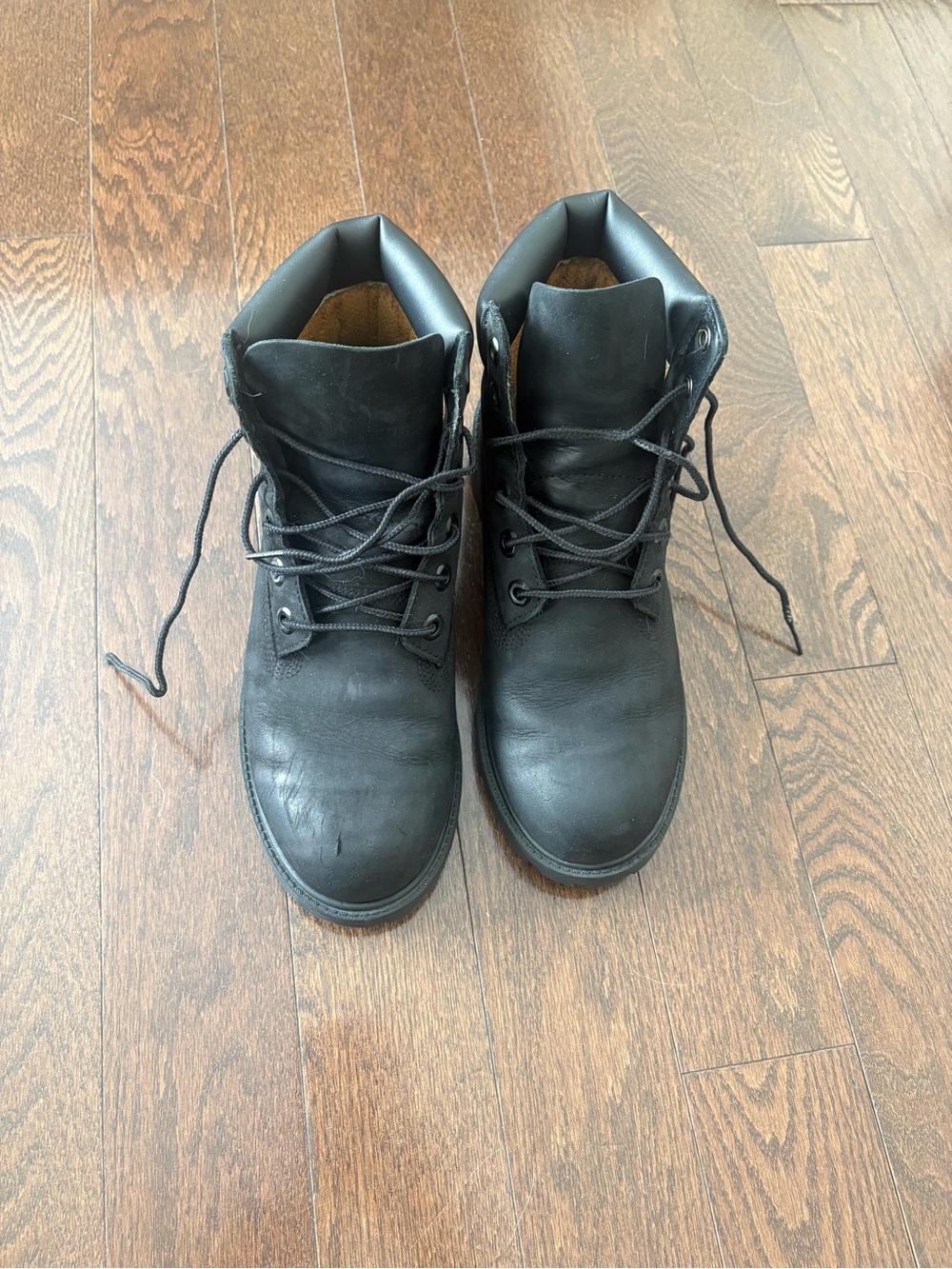 Timberland Black Leather Lace-Up Men's Boots